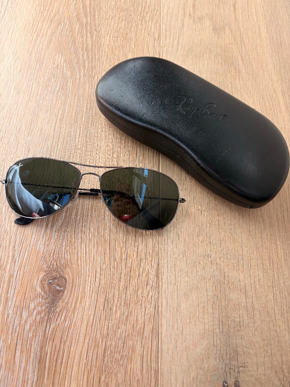 Ray Ban Aviator Dark Colored Sunglasses- Made in Italy